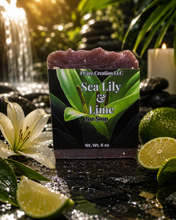 Load image into Gallery viewer, Sea Lilly &amp; Lime Bar Soap
